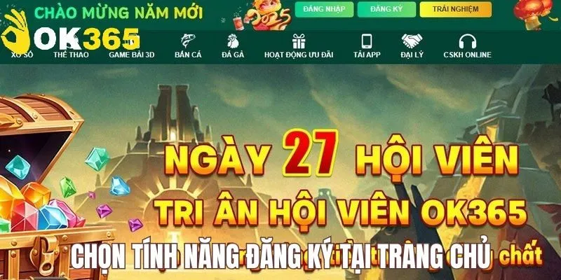 Chọn tính năng Đăng ký OK365 hoàn thành các bước nhanh