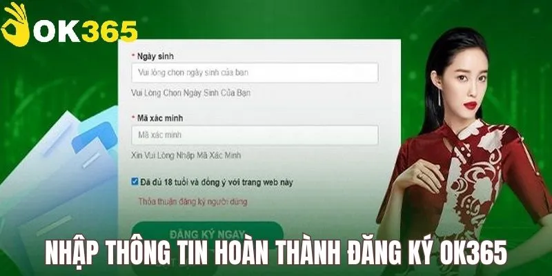 Điền đủ thông tin cá nhân để thiết lập tài khoản nhanh chóng