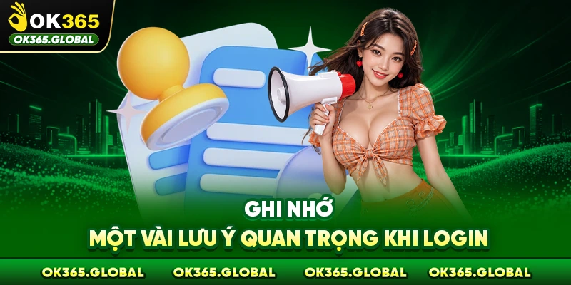 Ghi nhớ một vài lưu ý quan trọng khi login