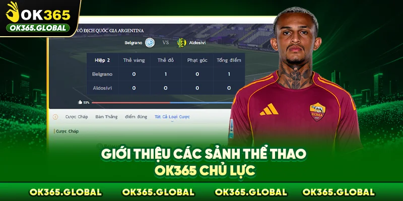 Giới thiệu các sảnh thể thao OK365 chủ lực