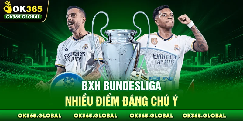 BXH Bundesliga nhiều điểm đáng chú ý